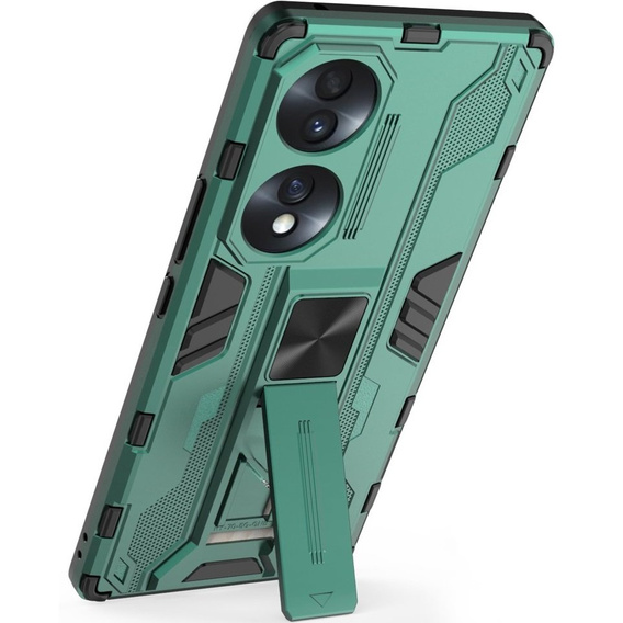 Чoхол до Honor 70 5G, Military kickstand, зелений