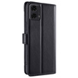 Откидной чехол для Motorola Moto G04 / G24 / G24 Power, Wallet Zipper Pocket, чёрный