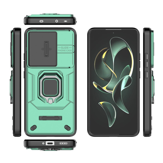 Чохол для Xiaomi 13T / 13T Pro, KickStand Camera Lens, зелений