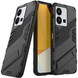 Чохол для Vivo Y35 4G, Military kickstand, чорний