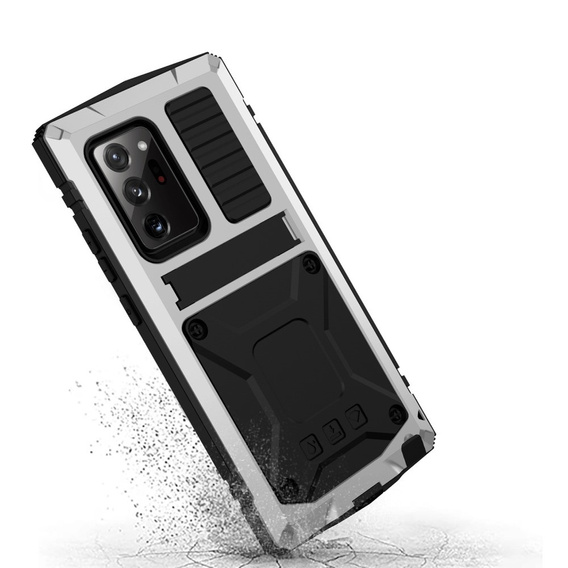 Чехол для Samsung Galaxy Note 20 Ultra, R-JUST, бронированный, серебристый