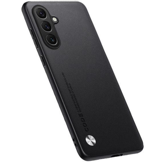 Кожаный чехол для Samsung Galaxy M55 5G, leather hybrid, чёрный