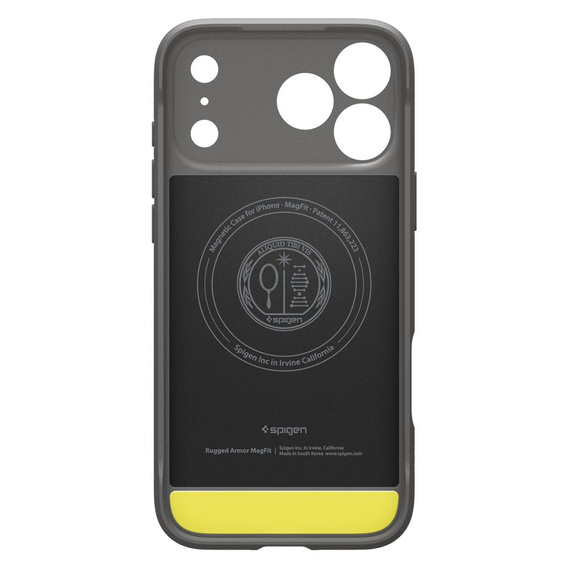 Чехол Spigen Rugged Armor MagSafe для iPhone 17 Pro Max, серый