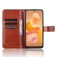 Откидной чехол для Infinix Hot 40i, Crazy Horse Wallet, коричневый