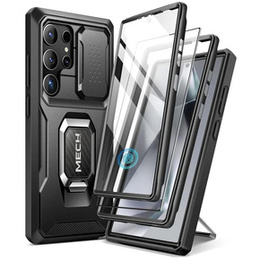 Чехол для Samsung Galaxy S24 Ultra, серия Tongate MECH с подставкой, чёрный