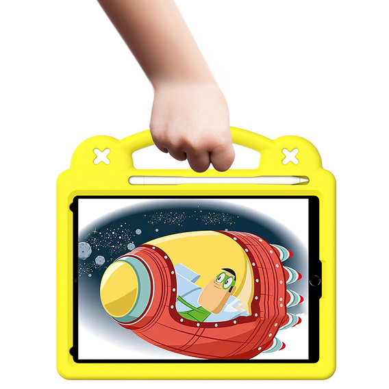 Детский чехол для iPad 10.2" 2021/2020/2019 (9/8/7 gen.) / Air 10.5" 2019 (3 gen.), Cute Patterns, с подставкой, жёлтый