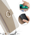 Чохол-книжка для Samsung Galaxy S23 Ultra, Wallet Zipper Pocket, з дзеркалом, білий