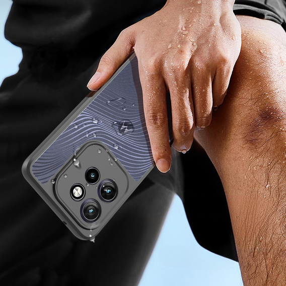 Чехол DuxDucis для Motorola Edge 50 Neo / Motorola ThinkPhone 25, Aimo case, прозрачный / черный