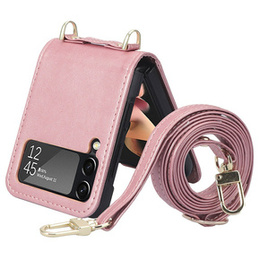 Чохол Leather Card Slots для Samsung Galaxy Z Flip3 5g, Pink