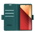 Чохол для Xiaomi Redmi Note 13 Pro 4G / Xiaomi Redmi Note 14S / Xiaomi Poco M6 Pro 4G, ERBORD Glossy Litchi, гаманець з клапаном, зелений