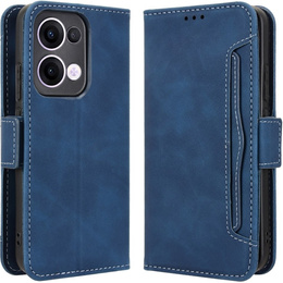 Футляр з клапаном для Oppo Reno 13, Card Slot, темно-синій