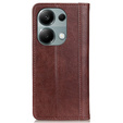 Чoхол до Xiaomi Redmi Note 13 Pro 4G / Xiaomi Redmi Note 14S / Xiaomi Poco M6 Pro 4G, Wallet Litchi Leather, коричневий