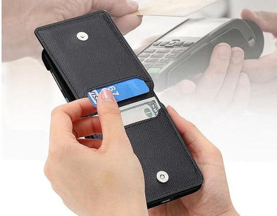 Чохол для Motorola Razr 50 Ultra, Card Slot Ring Case, чорний