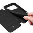 Чехол Dux Ducis для iPhone 17 Pro, Skin Pro, с клапаном, со слотом для карт, черный