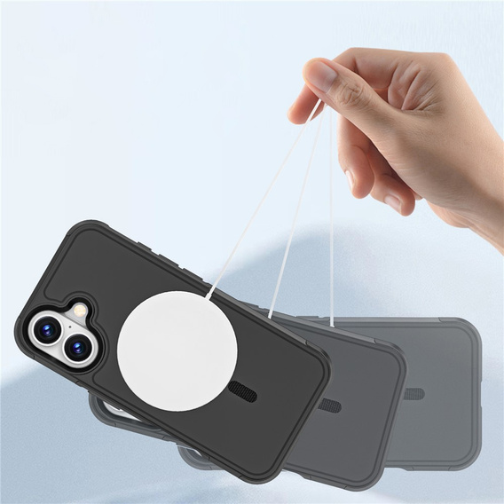 Чехол MagForce для iPhone 17, для MagSafe, бронированный, черный