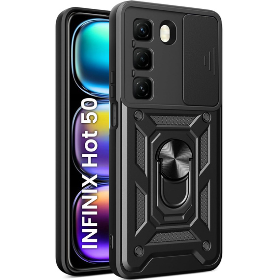 Чехол NOX Camera Slide Infinix Hot 50 4G, CamShield Slide, чёрный