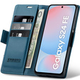 Чохол для Samsung Galaxy S24 FE, ERBORD Glossy Litchi, гаманець з клапаном, м'яти