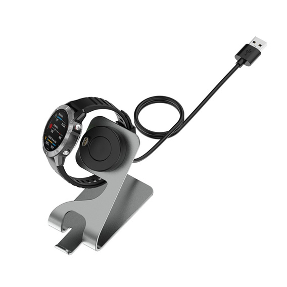 Алюминивое зарядное устройство USB для Garmin Fenix 7/7S/7X/6/6X/6S - Grey