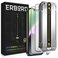 2x Скло захисне загартоване для iPhone 16e / 14 / 13 / 13 Pro, ERBORD Easy App Full Screen Protector