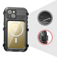 Водонепроникний чохол IP68 для iPhone 15, SHELLBOX MagSafe, чорний