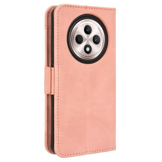 Откидной чехол для Oppo Reno 12FS / 12F, Card Slot, розовый