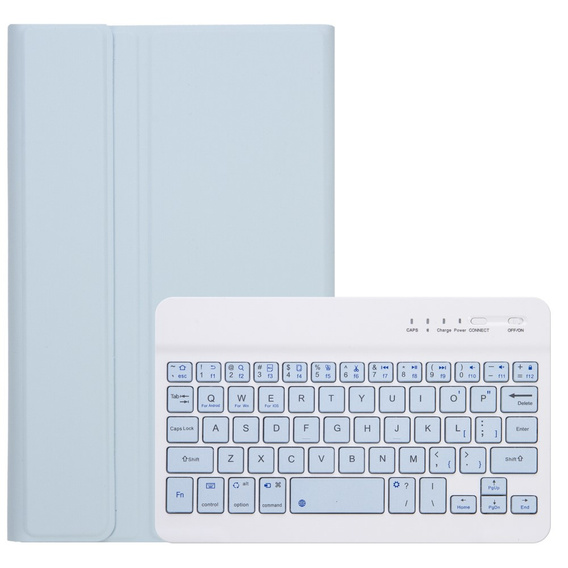 Чехол + клавиатура Samsung Galaxy Tab A9, Leather Pen Slot, светло-голубой