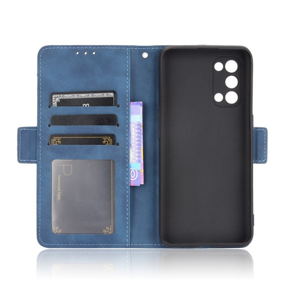 Откидной чехол для Oppo Reno 5 5G, Card Slot, синий
