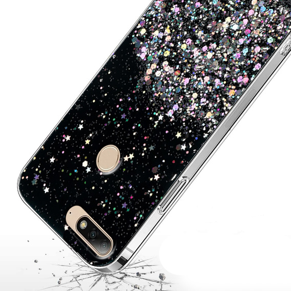 Чoхол до Huawei Y7 2018/Enjoy 8, Glittery, чорний