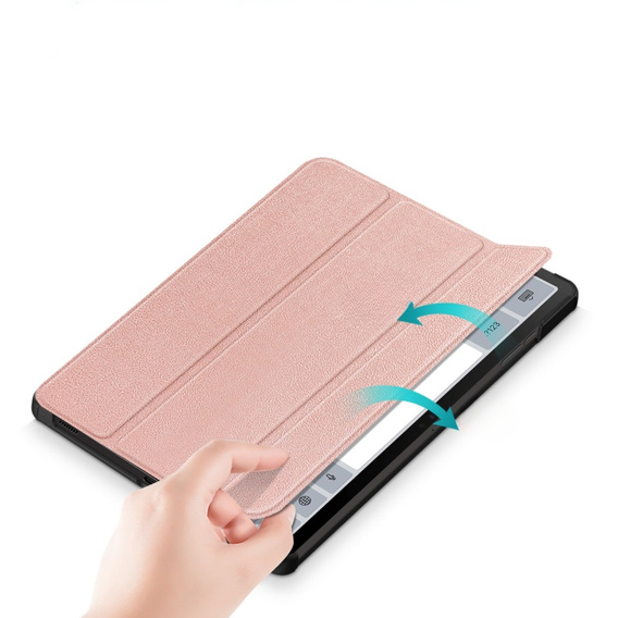 Чохол для Samsung Galaxy Tab S9 FE+ Plus, Smartcase з місцем для стилуса, рожевий rose gold