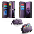 Чохол CASEME для Samsung Galaxy A56 5G, RFID Leather Wallet з плечовим ременем, фіолетовий