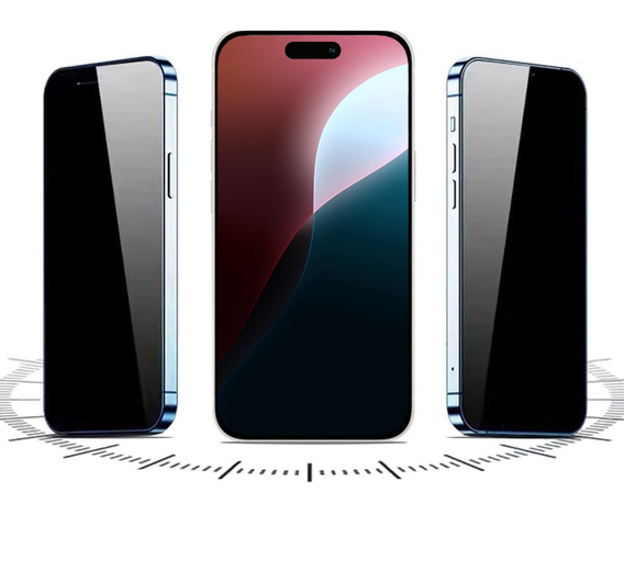 Закаленное стекло ERBORD Anti-Spy для iPhone 17 Pro / 17 / 16 Pro, ERBORD Anti-Spy Закаленное