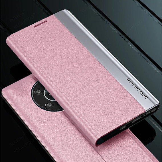 Откидной чехол для Honor Magic 6 Lite 5G, Side Magnetic, розовый