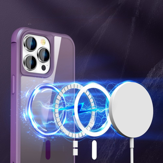 Магнітний чохол Magsafe для iPhone 15 Pro Max, фіолетовий