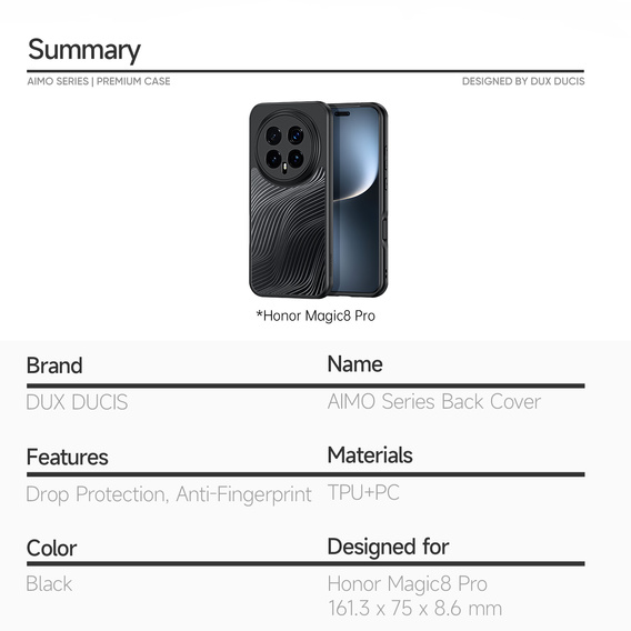 Чехол Dux Ducis Aimo для Honor Magic 8 Pro