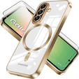 Чехол для Samsung Galaxy A56, Electro MagSafe, золотой + стекло для экрана