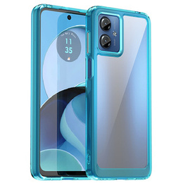 Чoхол до Motorola Moto G14, Fusion Hybrid, прозорий / синій