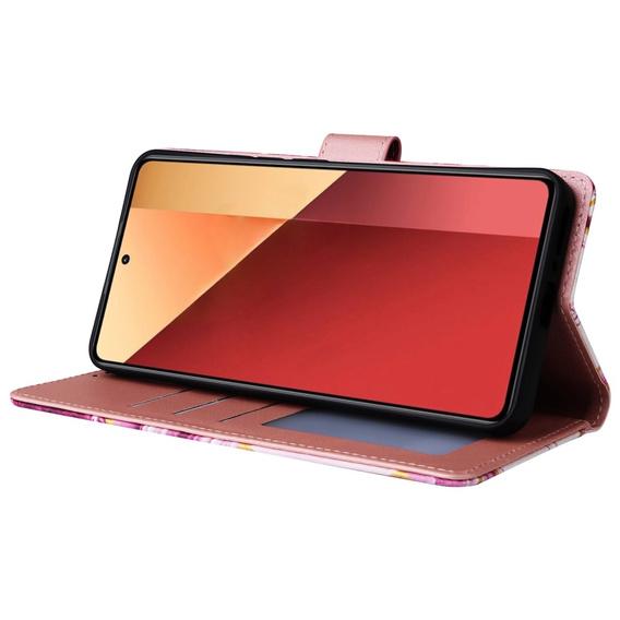 Чохол-книжка для Xiaomi Redmi Note 13 Pro 4G / Xiaomi Redmi Note 14S / Xiaomi Poco M6 Pro 4G, Wallet, Marble фіолетовий
