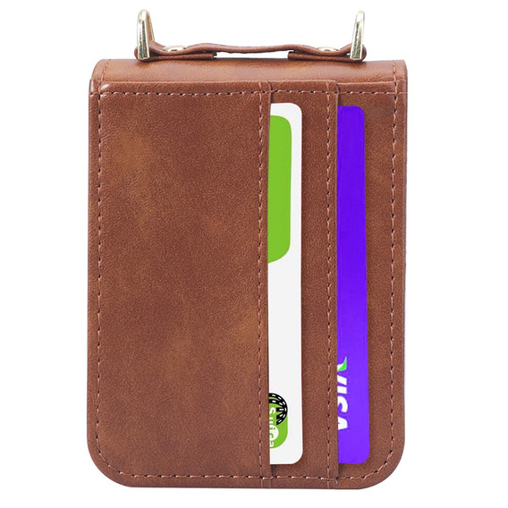 Чехол Leather Card Slots для Samsung Galaxy Z Flip3 5G, Brown