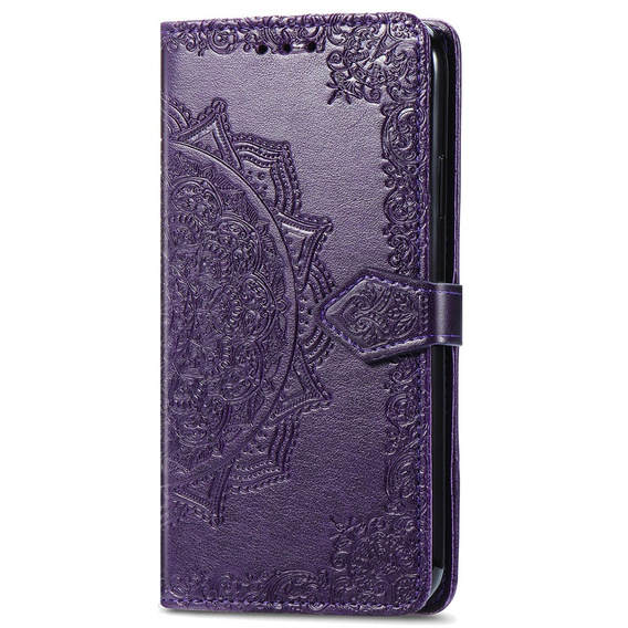 Откидной чехол для Motorola Edge 50 Pro, Mandala, фиолетовый