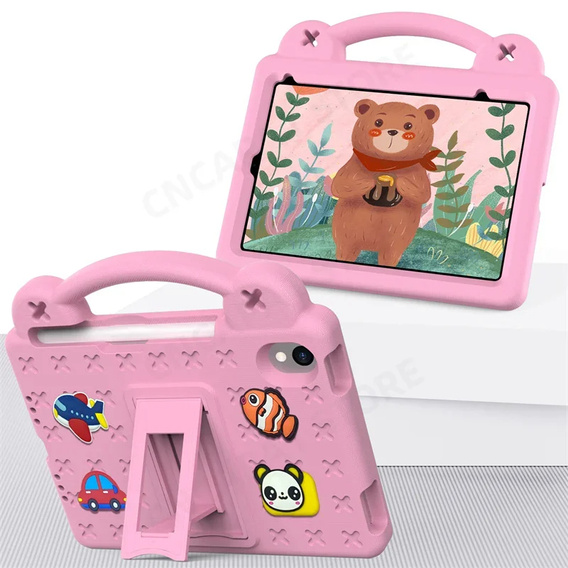 Дитячий чохол для планшета iPad mini 8.3" 2021 (6 gen.) / iPad mini 8.3" 2024 (7 gen.), Cute Patterns, з підставкою, рожевий