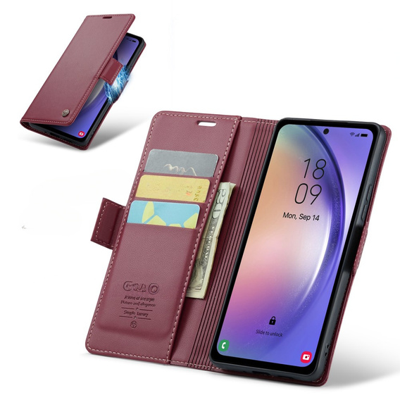 CASE фліп-чохол для Samsung Galaxy A54 5G, Litchi Wallet, червоний