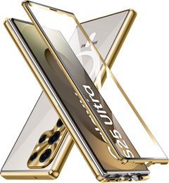 Магнітний чохол Dual Glass MagSafe для Samsung Galaxy S25 Ultra, золотий