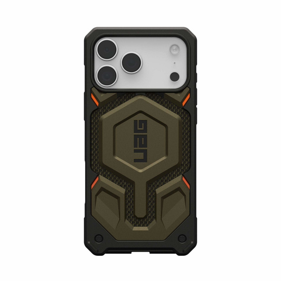 Чохол Urban Armor Gear для iPhone 17 Pro Max, Monarch Pro Kevlar MagSafe, кевларовий елемент зелений