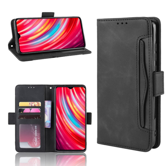 Откидной чехол для Xiaomi Redmi Note 8 Pro, Card Slot, чёрный