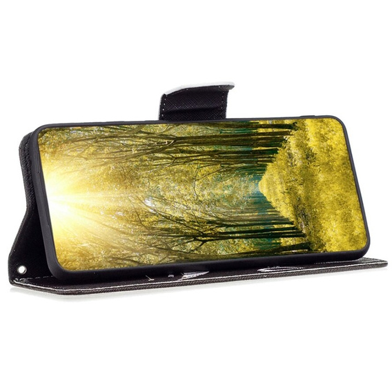 Откидной чехол для Samsung Galaxy A55 5G, Wallet, Don't Touch My Phone, чёрный