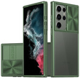 Чехол до Samsung Galaxy S22 Ultra, Slide Camera, зелёный
