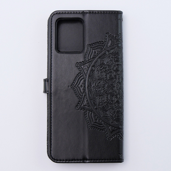 Чохол-книжка для Motorola Moto G54 5G, Mandala, чорний