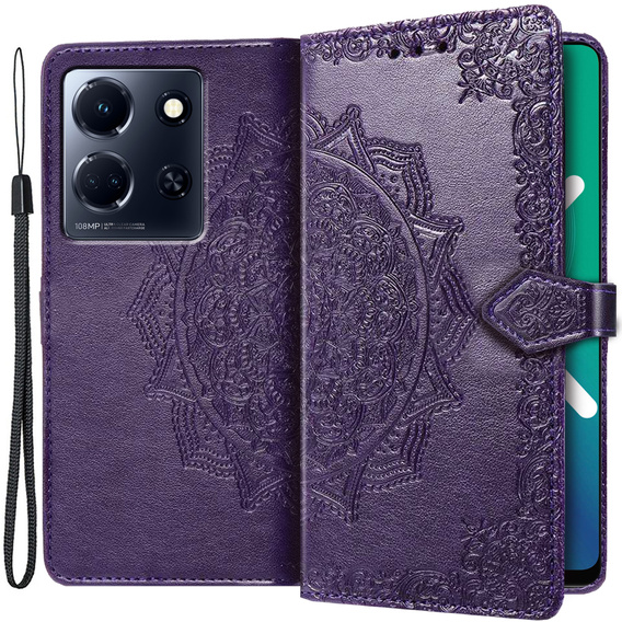 Чохол-книжка для Infinix Note 30 5G, Mandala, фіолетовий
