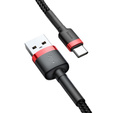 BASEUS Cafule Кабель Type-C 3A 0.5M - Чёрный/Красный