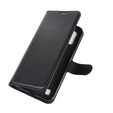 Чехол Wallet до Motorola Moto E6S, Litchi, Black